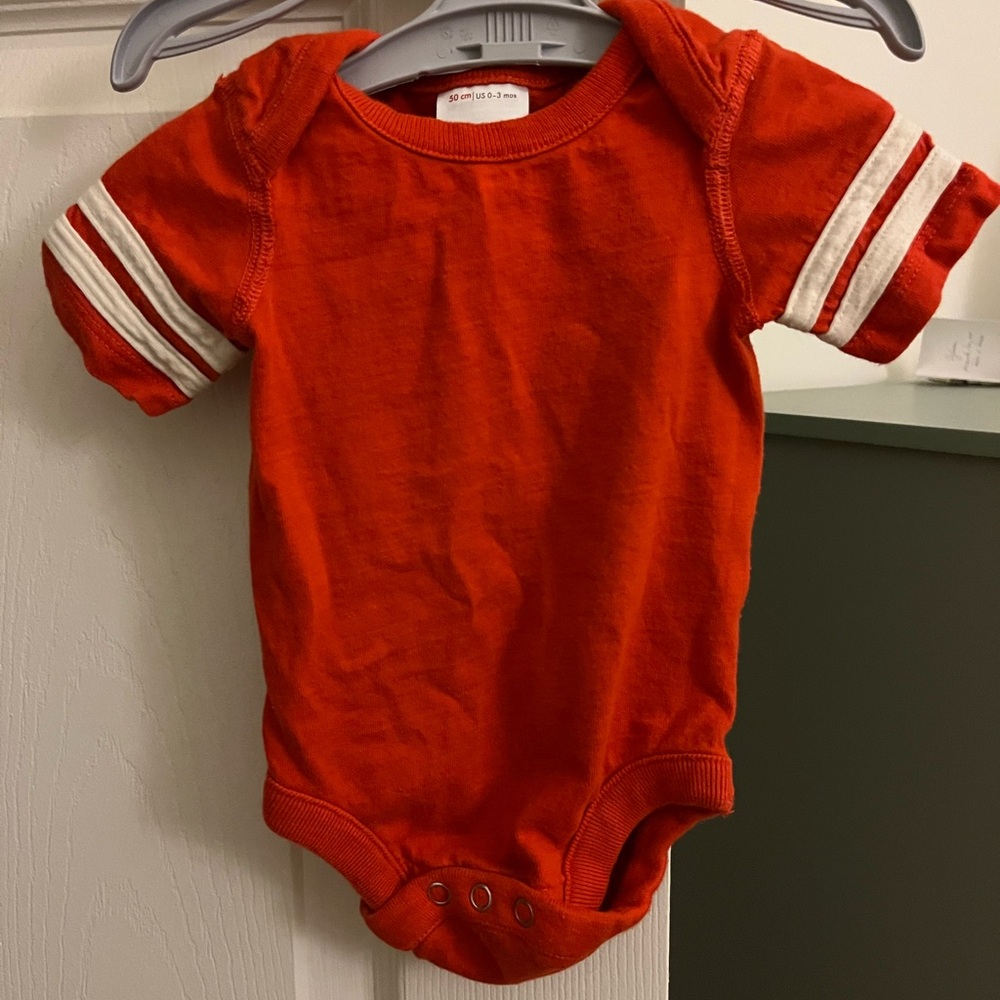 Hanna Andersson Red Baby Onesie